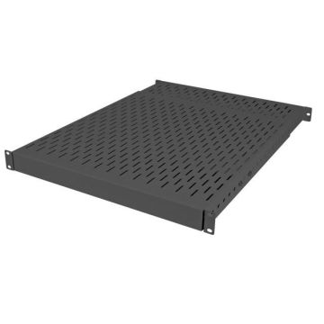 ProLine, Legbord <150kg, schuifbaar, 1HE, D350-600mm, kastd. 600, 19inch, RAL9005