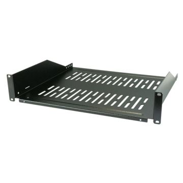 ProLine, Legbord <22kg, halfzwevend vast, 2HE, D400mm, 19 inch, RAL9005