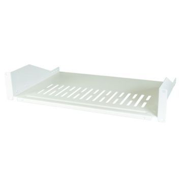 ProLine, Legbord <22kg, halfzwevend vast, 2HE, D400mm, 19inch, RAL7035