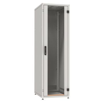 ProLine, Patchkast 24HE, B600xD600xH1163, voor glas-achter plaat, RAL7035