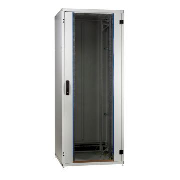 ProLine, Patchkast 24HE, B800xD800xH1163, voor glas-achter staaldeur, 2x zwenkhevel, RAL7035