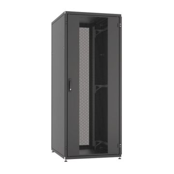 ProLine, Patchkast 42HE, B800xD800xH1963, voor- en achterdeur 2 delig, geperforeerd, RAL9005