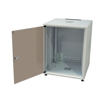 Proline, Patchkast OFFICE 12HE, B600xD600xH604, voor glas-achter plaat, RAL7035