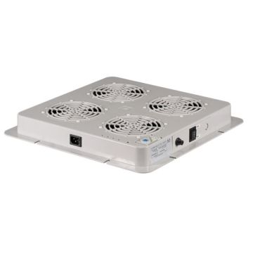 ProLine, Patchkast ventilator, dak-unit, 4v + Thermostaat, excl. Netsnoer, RAL7035