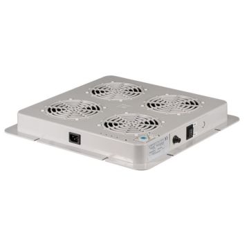 ProLine, Patchkast ventilator, dak-unit, 4v + Thermostaat, excl. Netsnoer, RAL9005