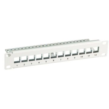 10inch paneel, leeg, tbv 12 Keystones, RAL7035