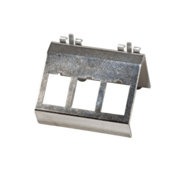 DIN-Rail adapter tbv 3 keystones, metaal, leeg