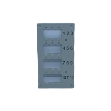 DIN-Rail Glasvezel Frontplaat, voor 12x SC of 12x LC-Duplex, tbv artnr. 05061375