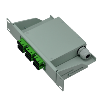 FO 10inch paneel, 1HE, tbv 1 FO DIN-Rail box, RED005-x, exclusief lasbox