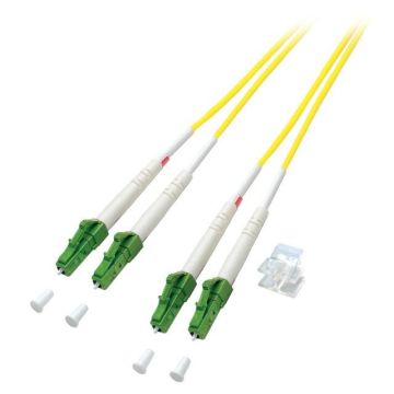 Glasvezel Patchkabel, OS2, DX, LC/apc8-LC/apc8, LSZH, Geel, 1m, Fig8, G652D