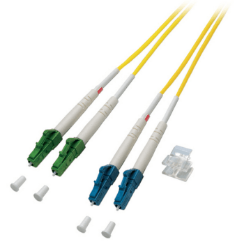 Glasvezel Patchkabel, OS2, DX, LC/pc-LC/apc8, LSZH, Geel, 1m, Fig8, G652D