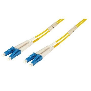 Glasvezel Patchkabel, OS2, DX, LC/pc-LC/pc, LSZH, Geel, 10m, Fig8, G657A