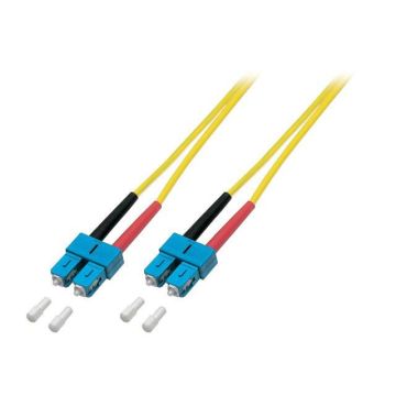 Glasvezel Patchkabel, OS2, DX, SC/pc-SC/pc, LSZH, Geel, 15m, Fig8, G652D
