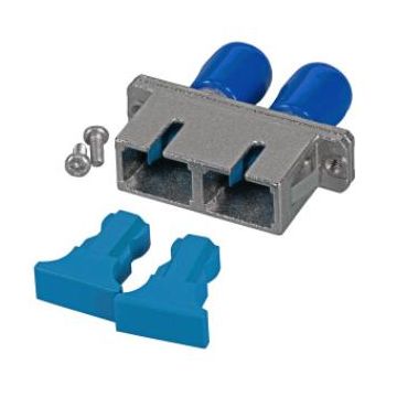 Koppelstuk Hybride, ST/PC-SC/PC Duplex, Keramiek, SM, metaal