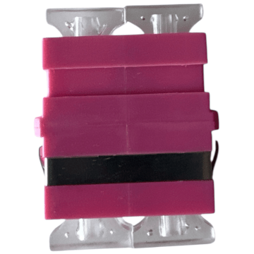 Koppelstuk OM4, SC/PC Duplex, Roze, ZONDER FLENS