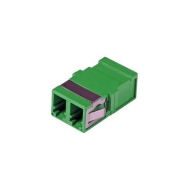Koppelstuk OS2, LC/APC Duplex, Groen, ZONDER FLENS