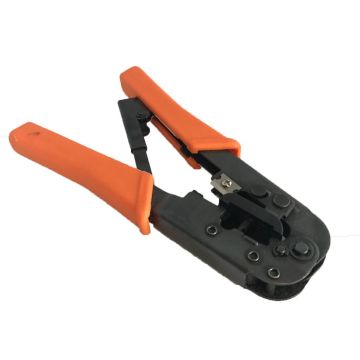 krimptang tbv RJ11 (4), RJ12 (6), RJ45 (8) modulaire pluggen