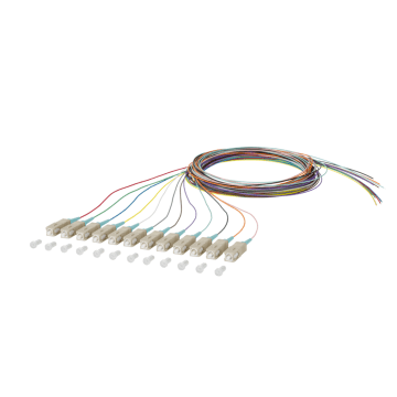 Pigtail OM3, SC/PC, 2m, set van 12 kleuren