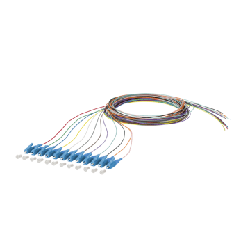 Pigtail OS2, LC/PC, G652D, 2m, set van 12 kleuren