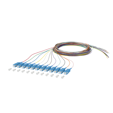 Pigtail OS2, SC/PC, G652D, 2m, set van 12 kleuren