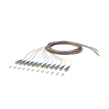 Pigtail OS2, ST/PC, G652D, 2m, set van 12 kleuren