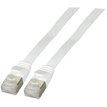 Platte Patchkabel, U/FTP, Cat6A, PVC, wit, 5m, EOL