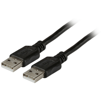 USB2.0, Aansluitkabel type A-A, M/M, zwart, 1m