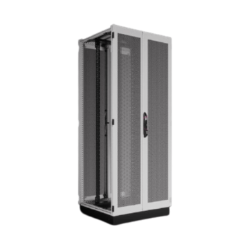 VX-IT Patchkast 42HE, B800xH2000xD1200, Perf.Gedl.deuren, gesl.sokkel 100mm, RAL7035