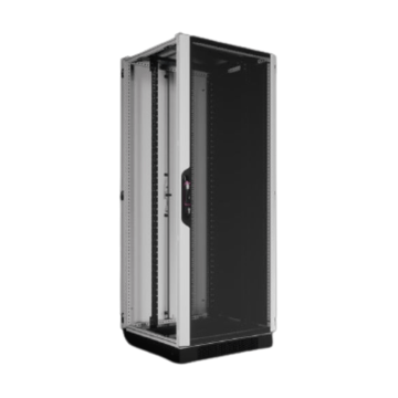 VX-IT Patchkast 42HE, B800xH2000xD800, Zicht.Vr_Stl.Gedl achter, vent.sok 100mm, RAL7035