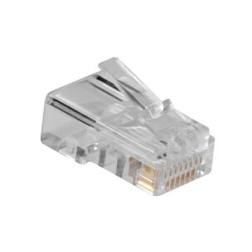 RJ45, Modulair plug, UTP, massief tbv ronde kabel, vpe