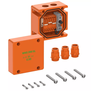 WKE 204 SL, Functiebehoud verbindingsdoos, L115 x B115 x H93mm, oranje