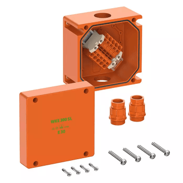 WKE 302 SL, Functiebehoud verbindingsdoos, L160 x B160 x H110mm, oranje