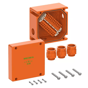 WKE 303 SL, Functiebehoud verbindingsdoos, L160 x B160 x H110mm, oranje