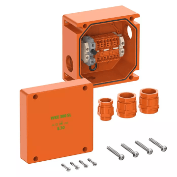 WKE 304 SL, Functiebehoud verbindingsdoos, L160 x B160 x H110mm, oranje