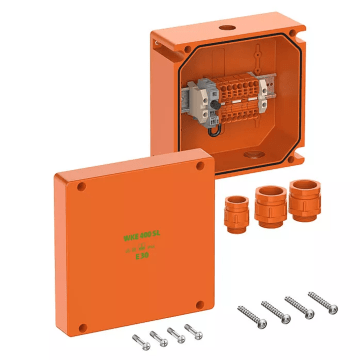 WKE 404 SL, Functiebehoud verbindingsdoos, L200 x B200 x H110mm, oranje