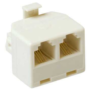 T-Splitter, 2x RJ45 Female naar 1x RJ45 Male, kunststof, EOL