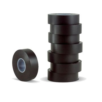 Tape, Isolatie, PVC, 15mm, Zwart, rol 10m