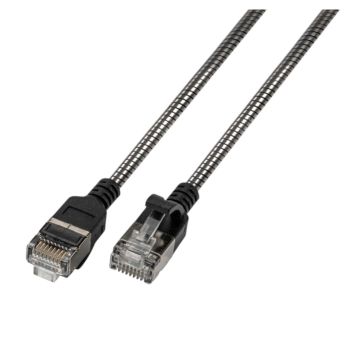 TTL, Patchkabel STP, Cat6A, Staal gearmeerd, donker grijs, 2m