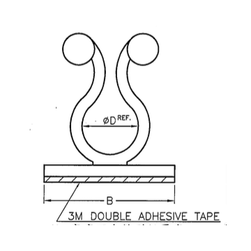 Twist Lock zelfklevende (3M) organiser voetjes, OD 9.2, H27mm, wit