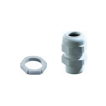Wartel inclusief Moer, M25x1.5, grijs, geschikt voor kabeldiameter 9-16mm