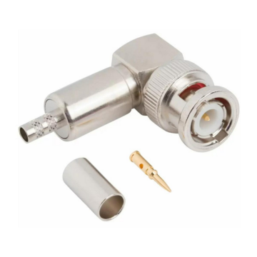 Amphenol, RFX BNC Krimp connector, haaks, 50 ohm, RG58, RG141