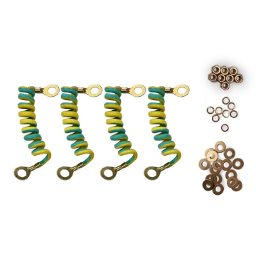 Basicline, Aarding set voor 19inch Patchkasten, lengte kabel 6 cm - 34 cm