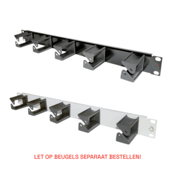 Basicline, Legbord half zwevend, 2HE, 19inch, B485xD400xH88mm, tbv 600mm wandkast, RAL9005