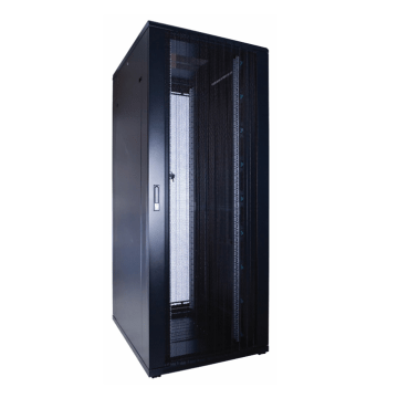 BasicLine, Patchkast 27HE, 19inch, B600xD800xH1400mm, Geperf. voor-achterdeur, RAL9005