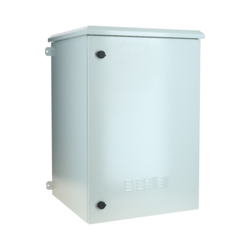 BasicLine, Wandkast 18HE, 19inch, OUTDOOR IP55, B600xD600xH900mm, stalen deur, WIT