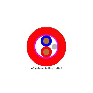 Brandmeldkabel J-H(St)H 1x2x1.5mm2, rood (afsch.), PH90/E30, OD 6.9mm