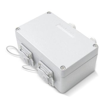 CP Box IP67, aluminium tbv 2x RJ45 Keystone, leeg, B125xH80xD58mm