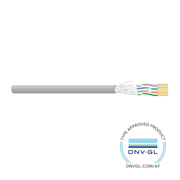 Datakabel Cat6a/EA, U/FTP 500Mhz, 6502 SHF1, Dca-s2.d1.a1, LSOH, grijs (AWG23), DNV