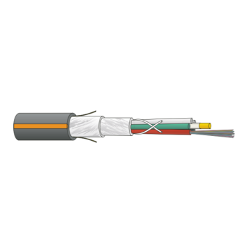 FO kabel, OM4, 24v(2x12)Outdoor, A-DQ(ZN)B2Y, PE, wbGGT HP, Zw/Or