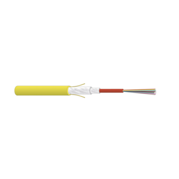 FO kabel, OS2, 4v(1x4)Indoor, ZGGFR/J-B(ZN)BH, G652D-G657A(BLO), B2ca, Geel